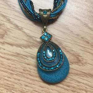 Blue beaded necklace 