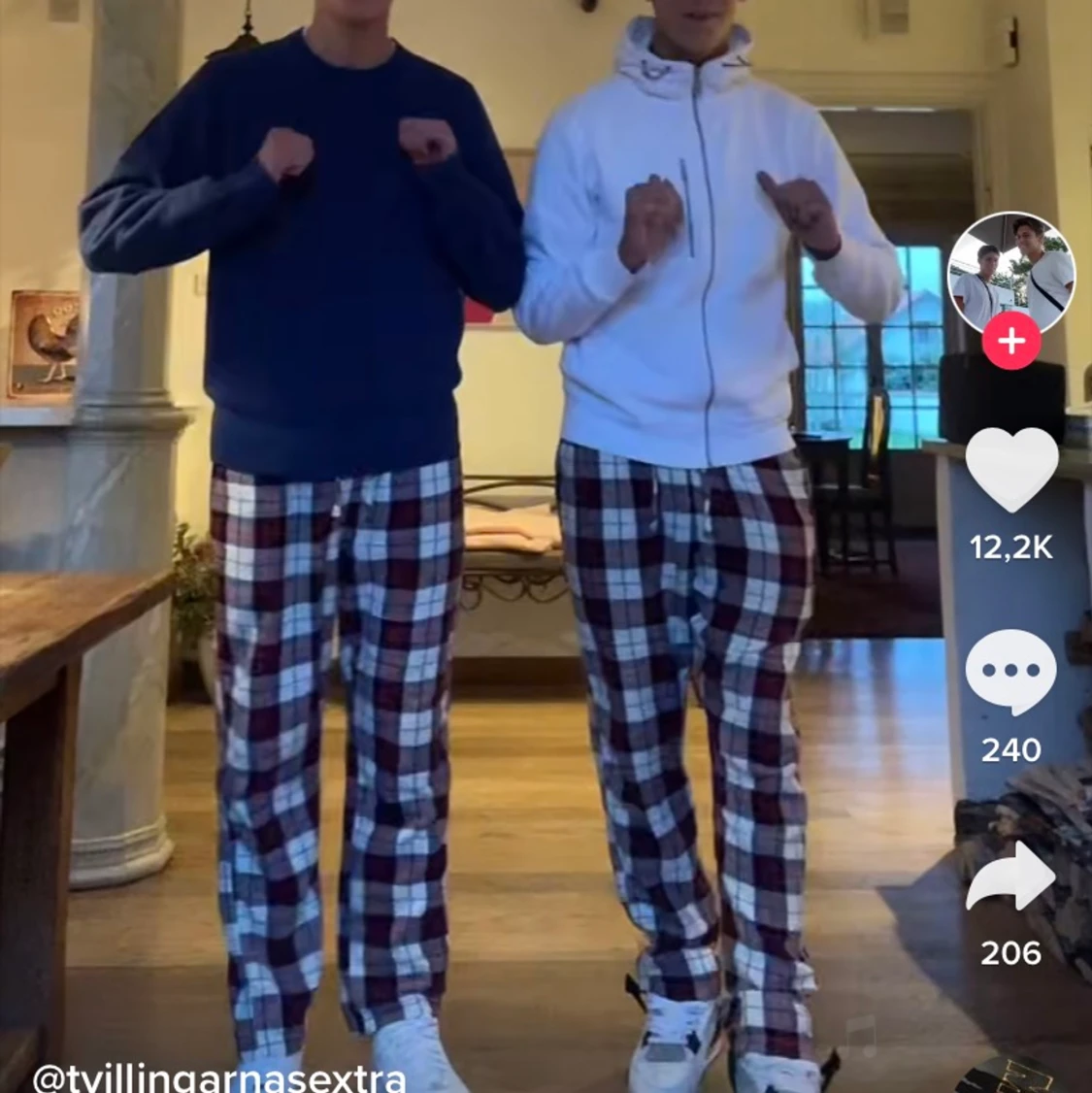 Rutiga pyjamasbyxor - 91