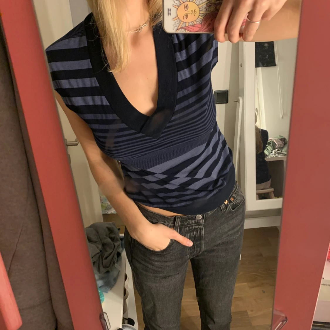 Söt v ringad topp - 90