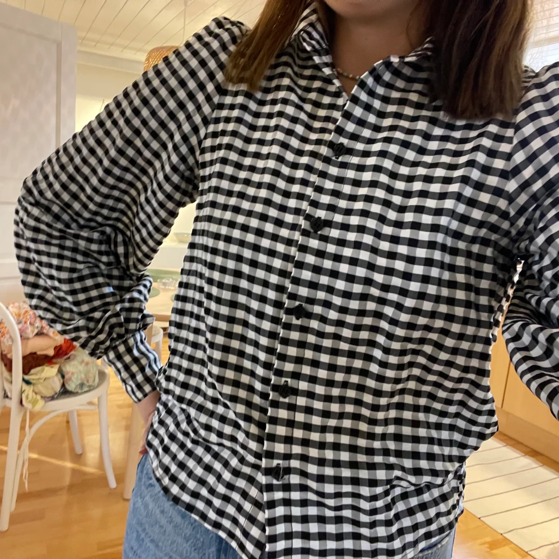 Oanvänd rutig skjorta - 90