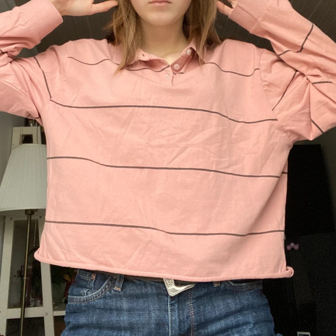 Mjuk tröja med skjortkrage - 90