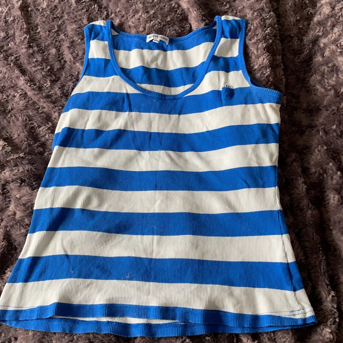 Blått randigt linne - 91