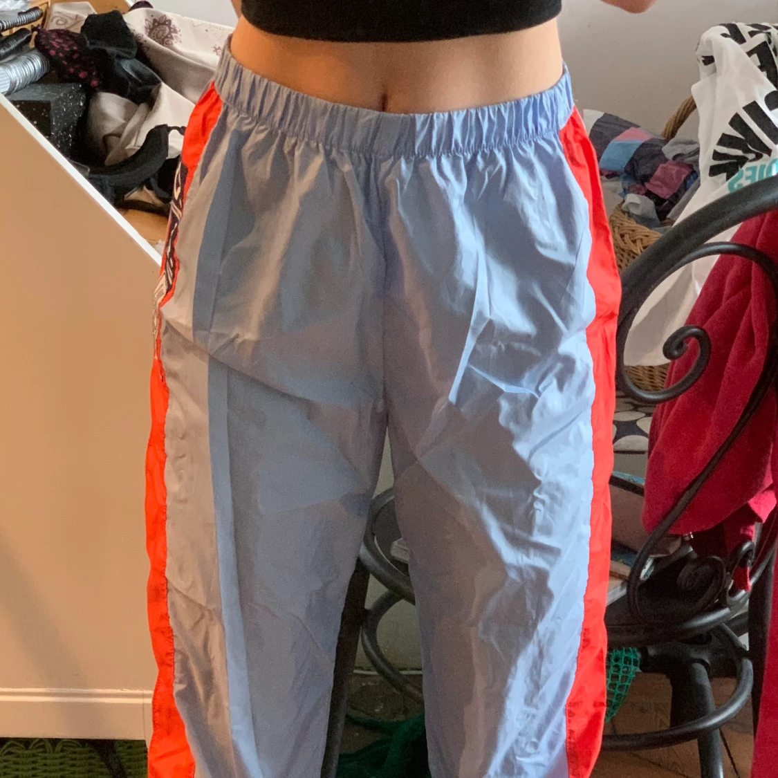 Blå/oranga träningsbyxor - 91