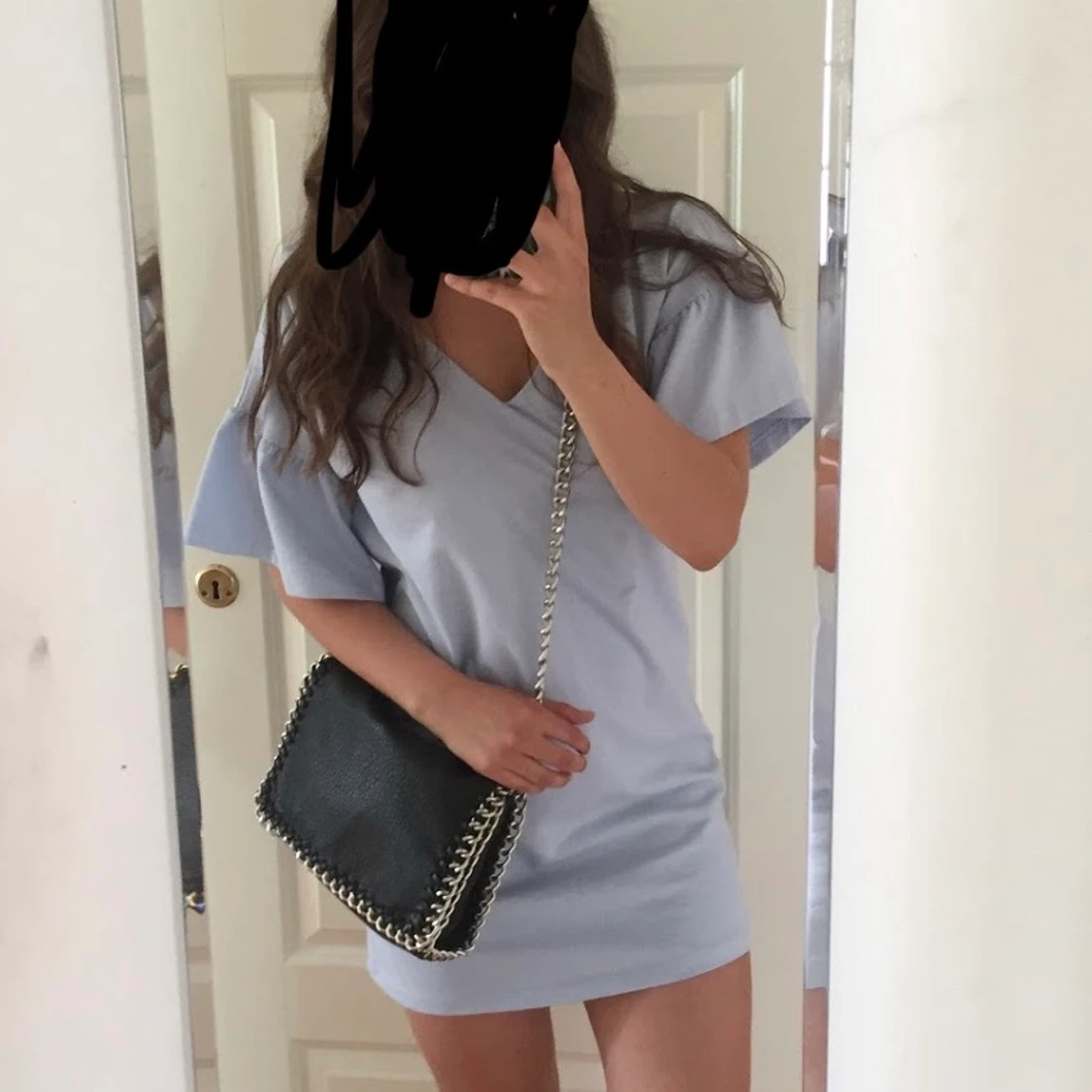 Blå klänning strl 34