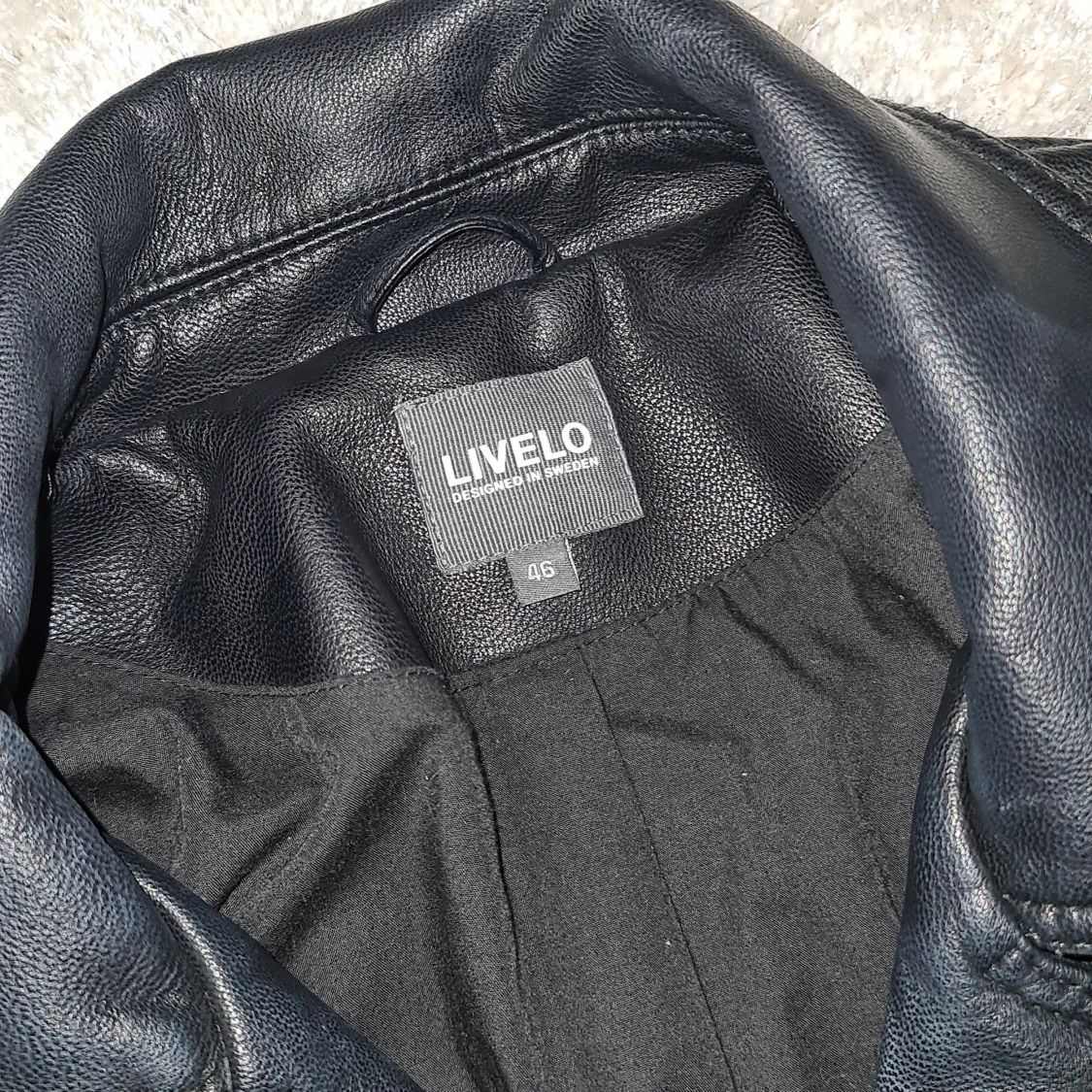 Läder jacka (fake) strl 46 (42) - 91