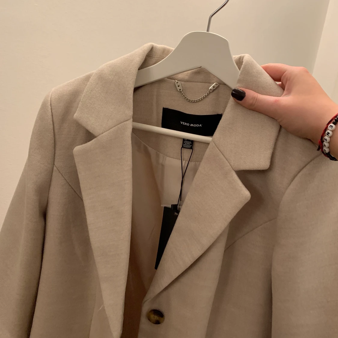 Ljusbeige vårkappa - 90