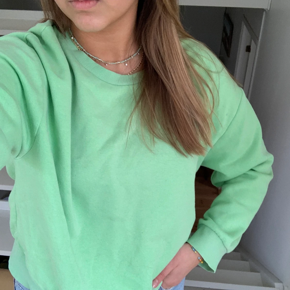 Grön sweatshirt  - 90