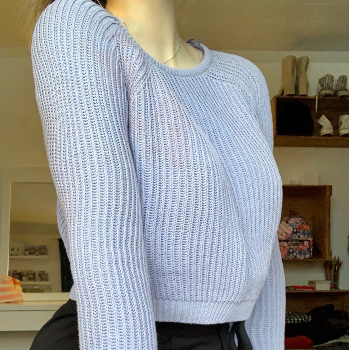 Stickad tröja strl s