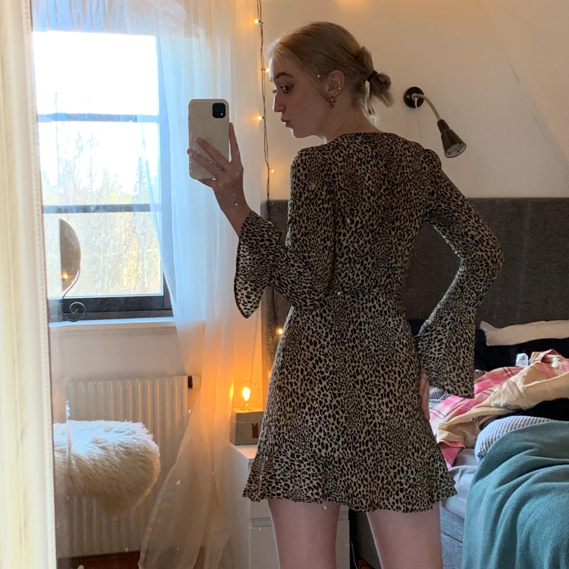 Leopard klänning  - 90