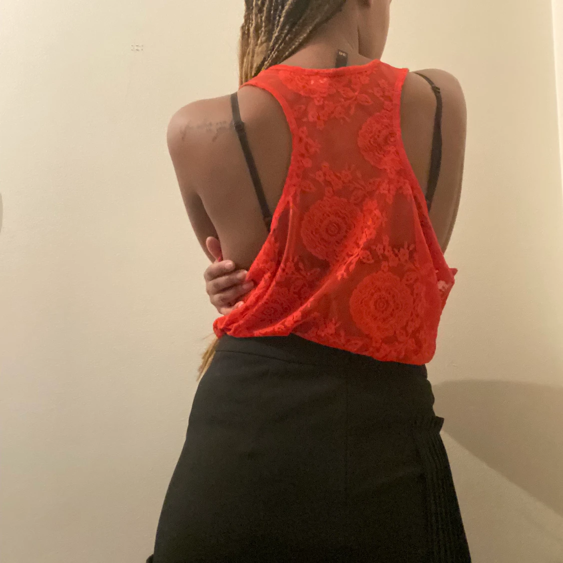 Röd spetslinne stl38 H&M - 91