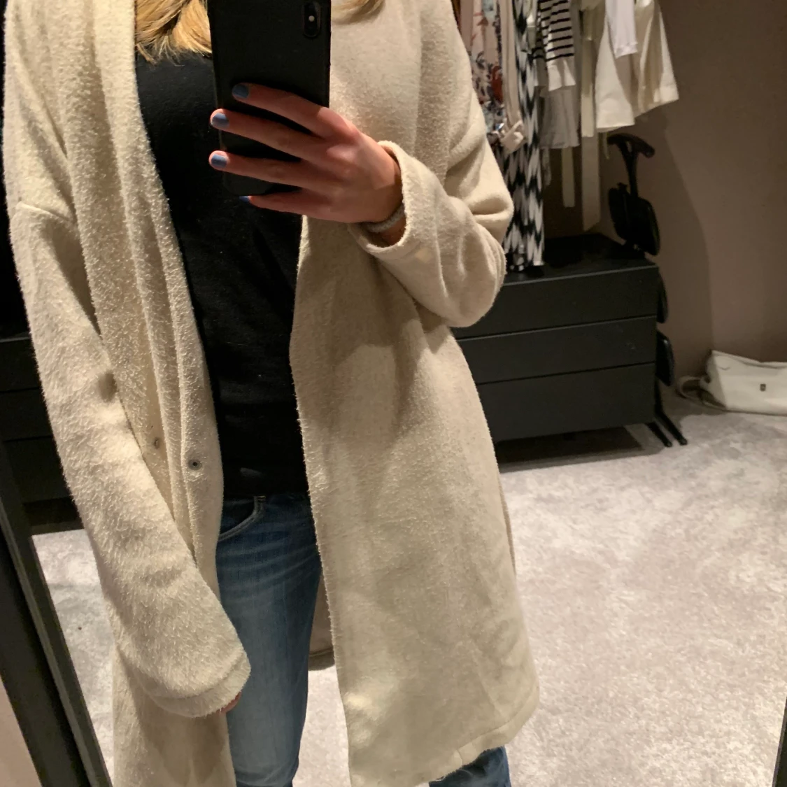 Vit mysig kappa  - 90