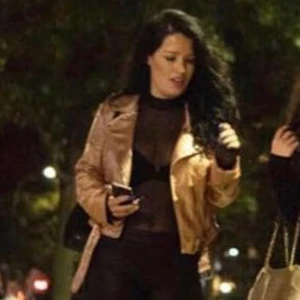 Metallic fake skinnjacka - Fejkskinnjacka i metallic roseguld. Superfin!!