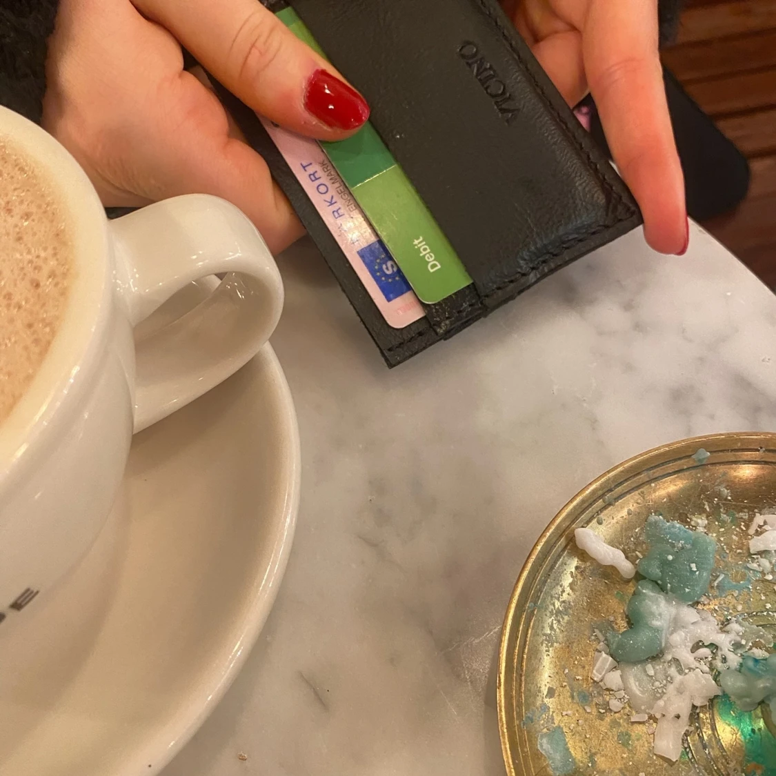 Korthållare av äkta läder - 90