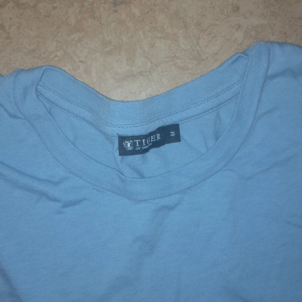 En vanlig ljusblå fin t-shirt ! Säljer eftersom den inte kommer till användning. Storlek M men passar som en S!. T-shirts.