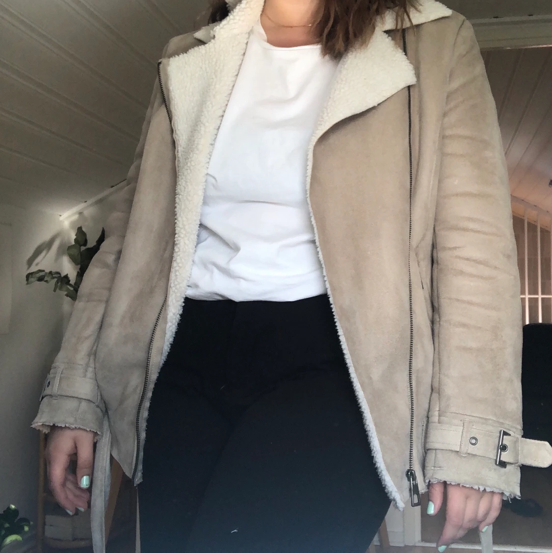 Mjuk biker-jacka - 90