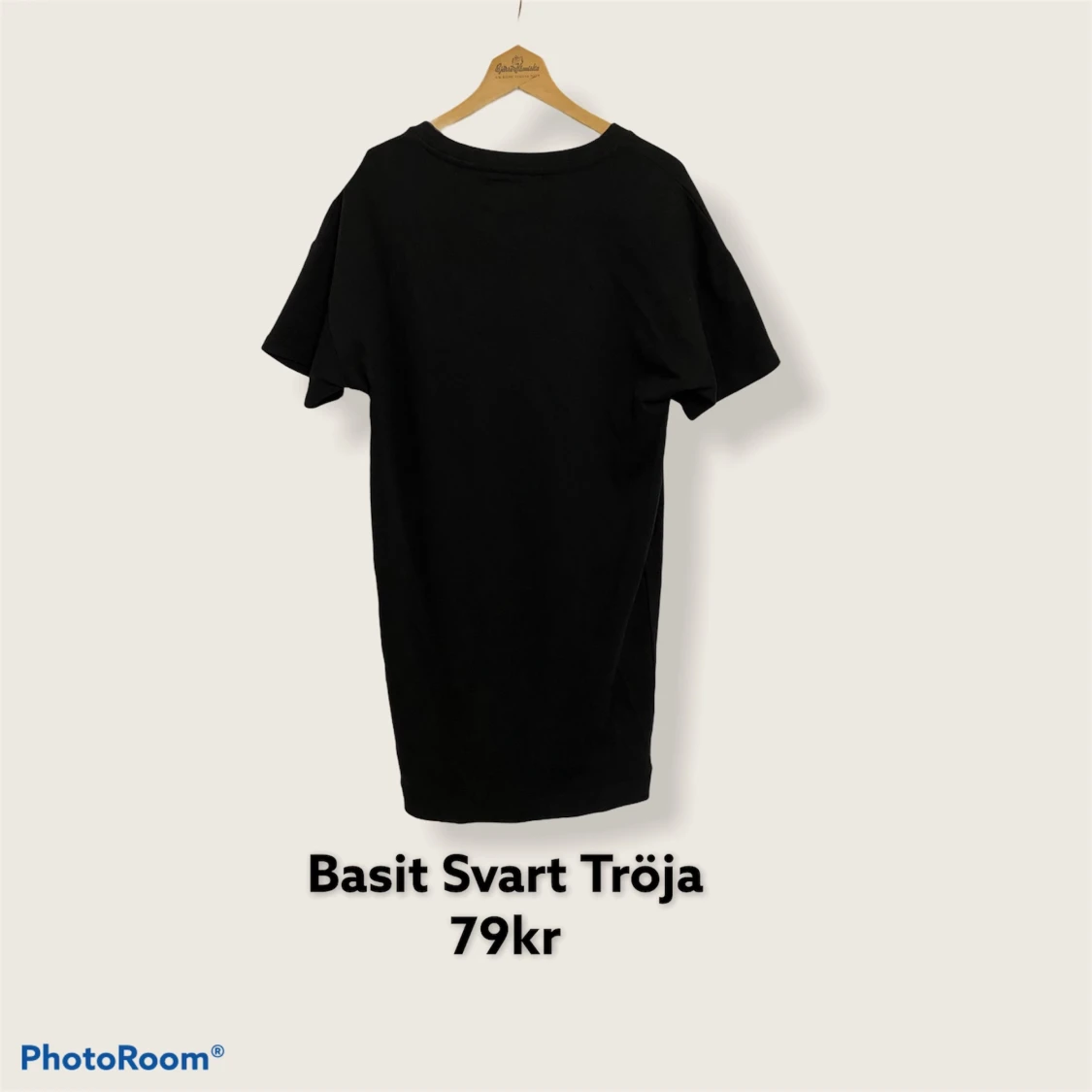 Svart basic tshirt tröja - 90