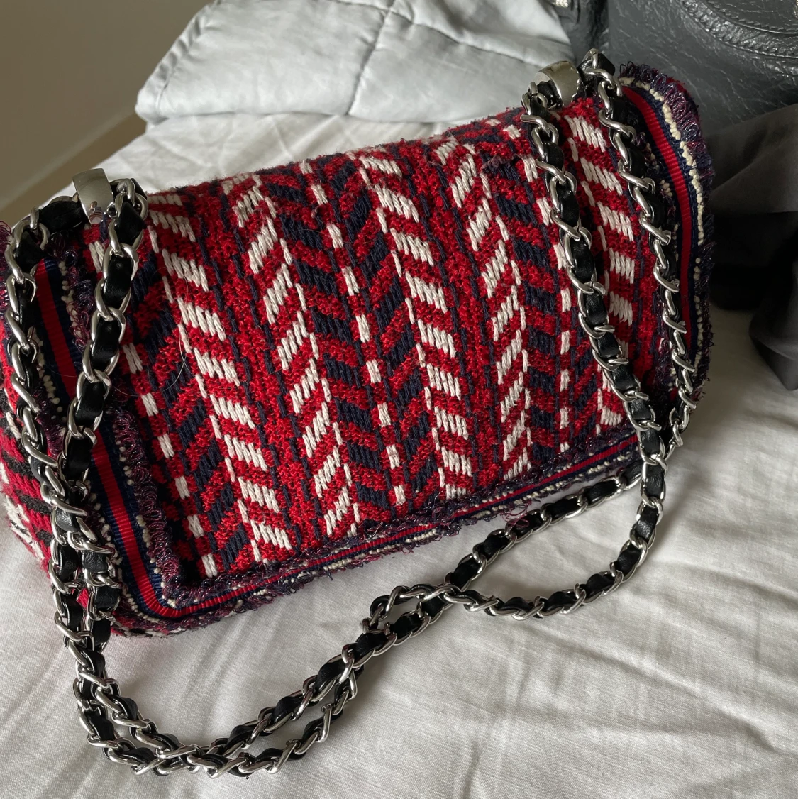 Väska stickad / virkad  - 91