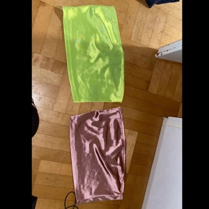 Bandeau topp - Två bandeau toppar i strl S. Den gröna är använd 3-4 gånger max och den rosa är helt oanvänd. 60kr för en topp och 100kr för båda. Skicka pm för bättre bilder!😁
