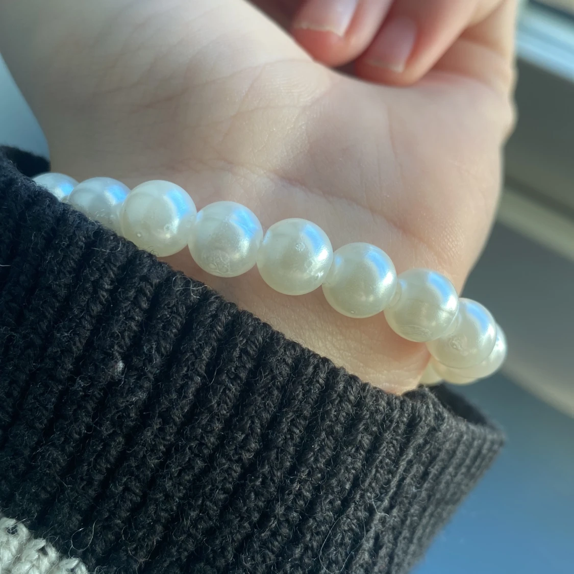 Jätte fint vitt armband - 91