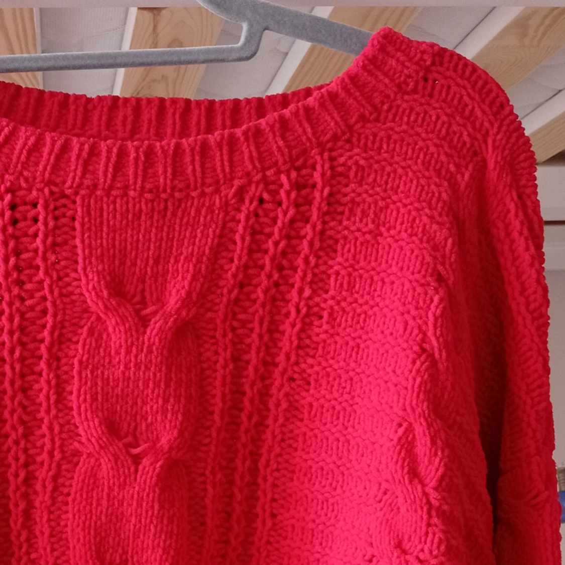 Röd stickad tröja från Primark storlek M - 91