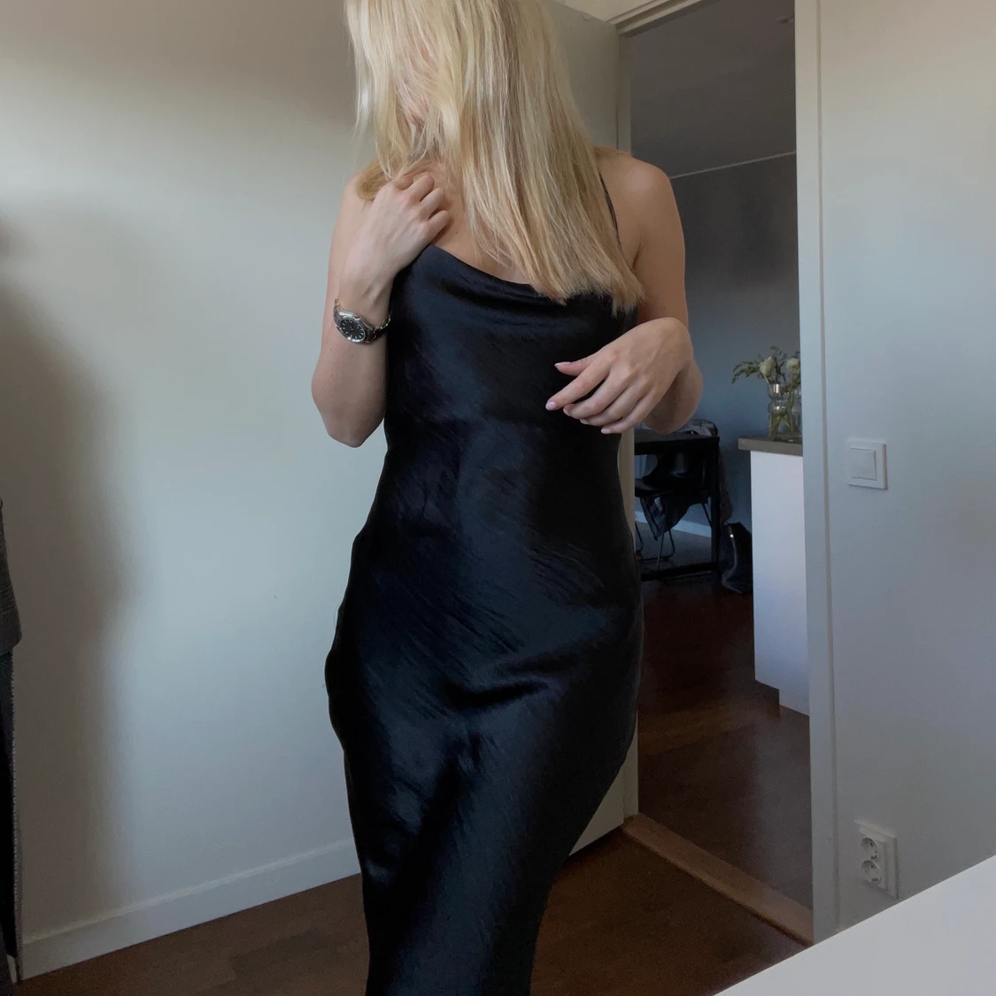 Svart klänning ”slipdress” stl S/M - 90