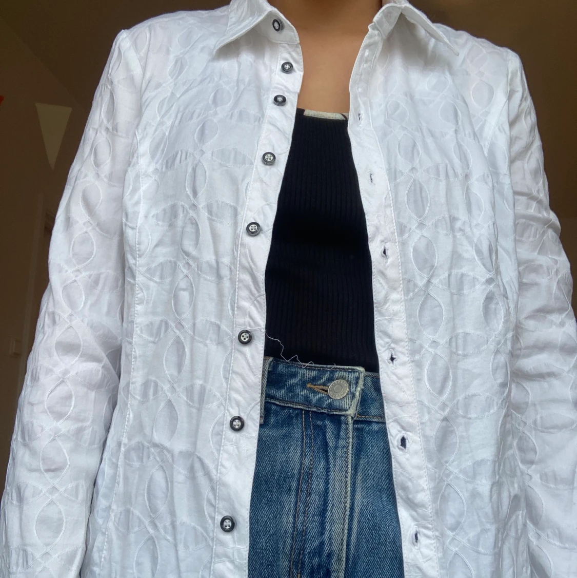 Snygg vit skjorta - 90