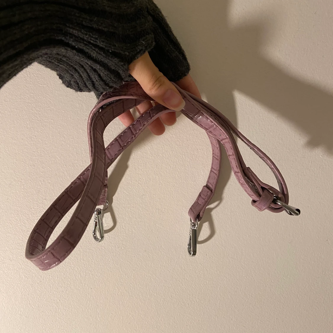 fin lila baguette väska - 91