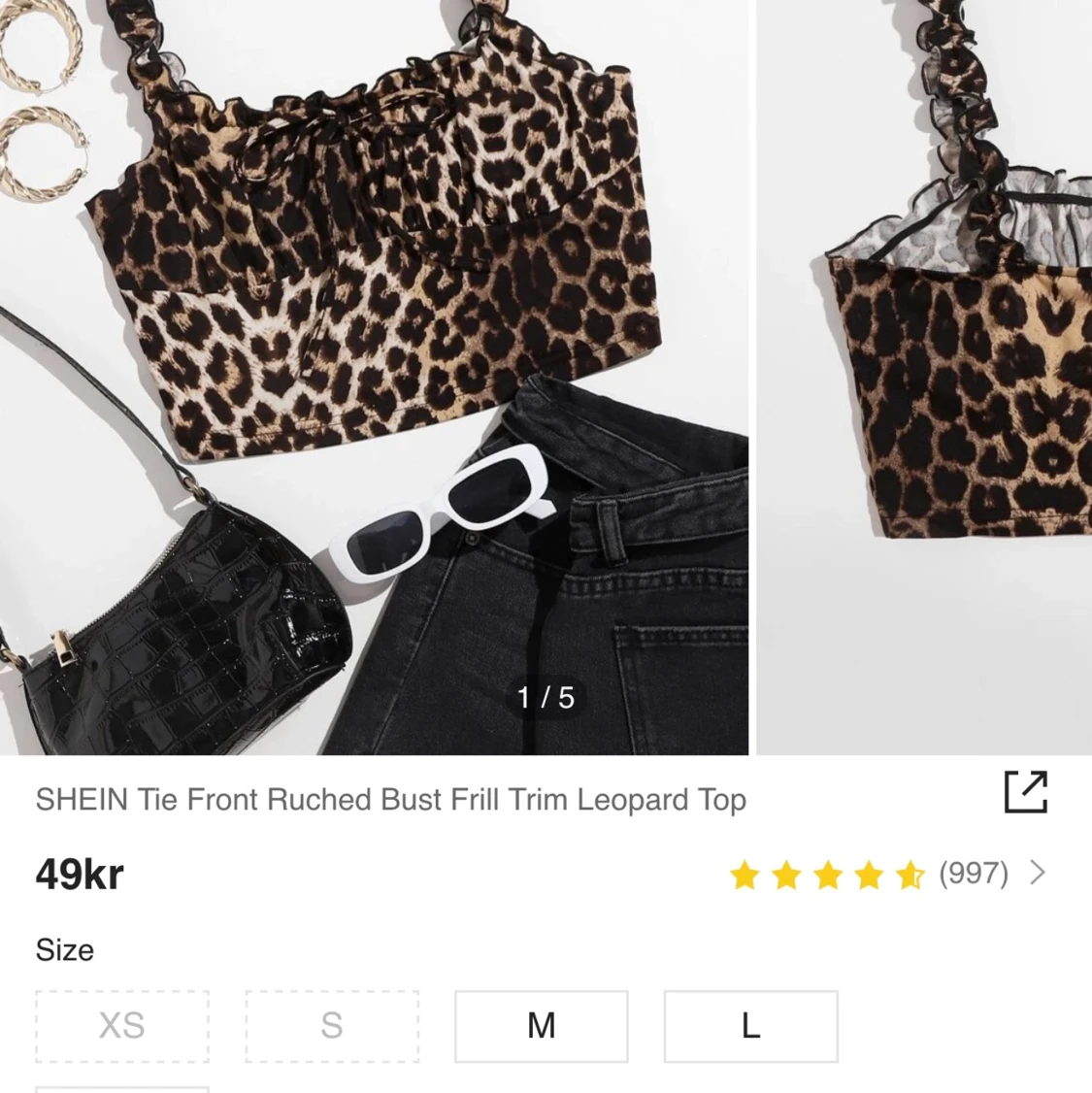 SHEIN tops floral and cheetah pattern  - 90