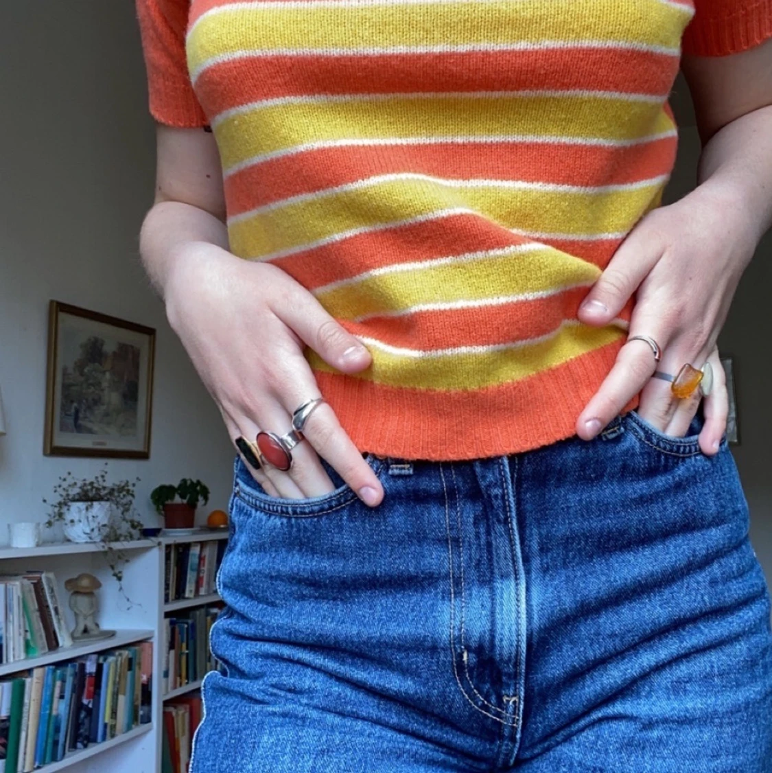 Vintage topp🌈🧡💛