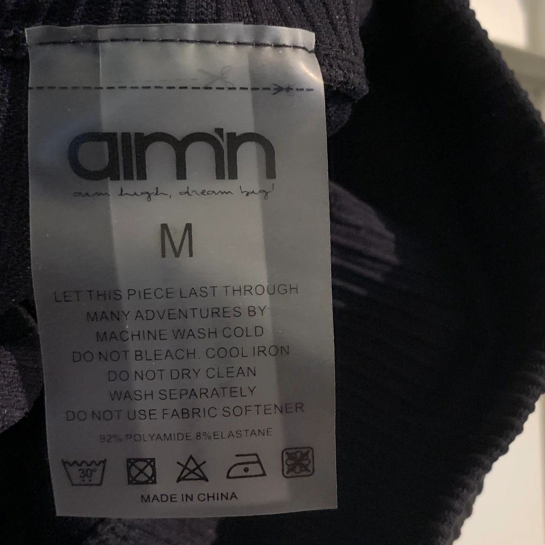 Aim’n Black Ribbed Seamless Tights - 91