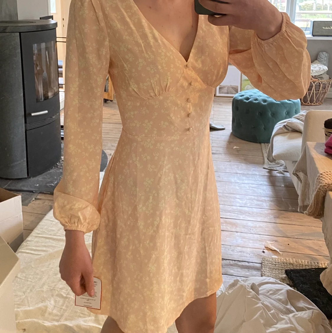 Blommig sommarklänning Glamorous stl 34, prislapp kvar 