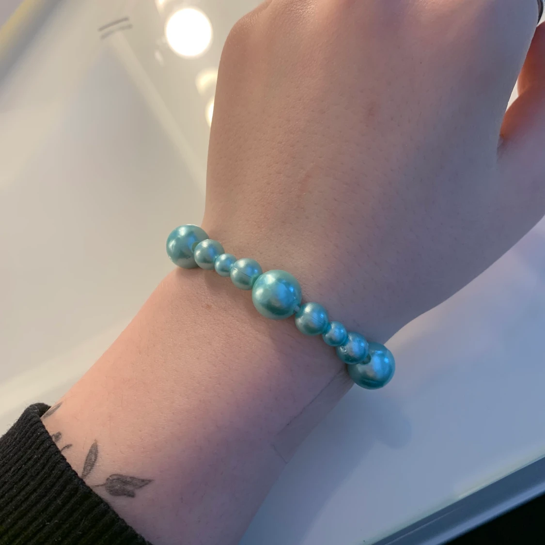 Turkost pärlarmband - 90