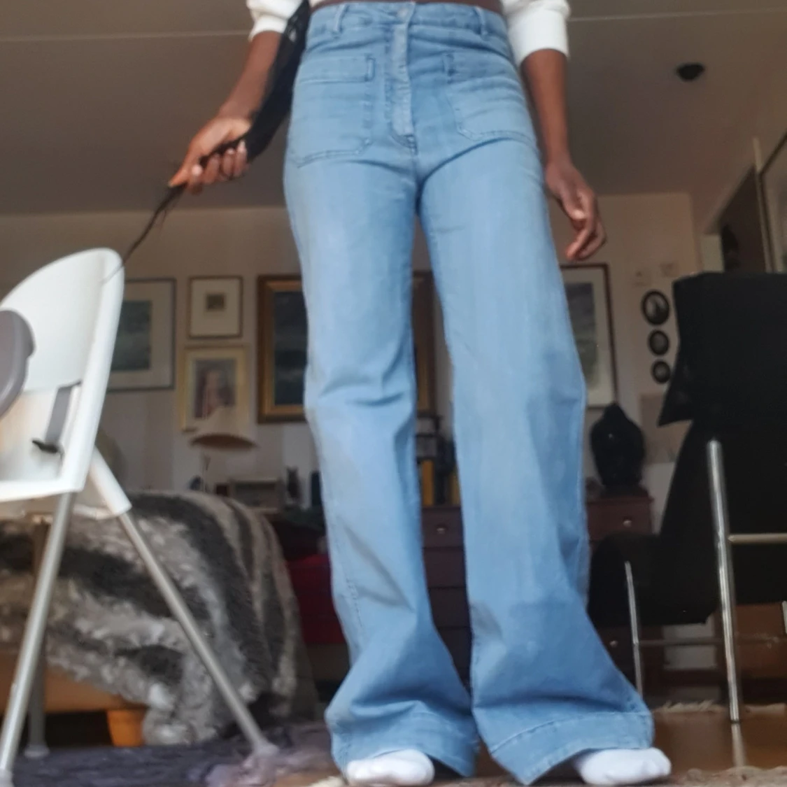 Sexig buggy jeans byxa 