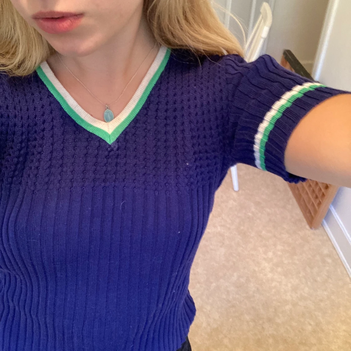 Söt mörkblå topp - 90