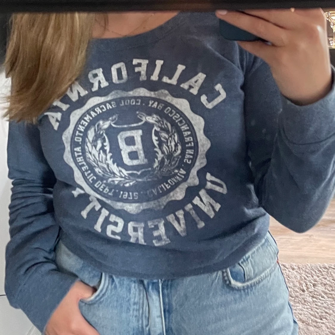 Sweatshirt med tryck - 90