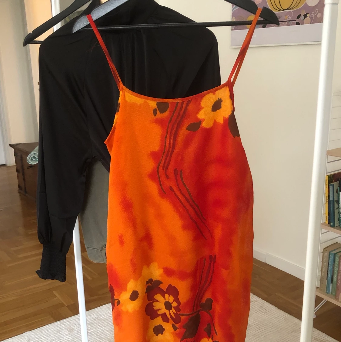 söt orange klänning - 91