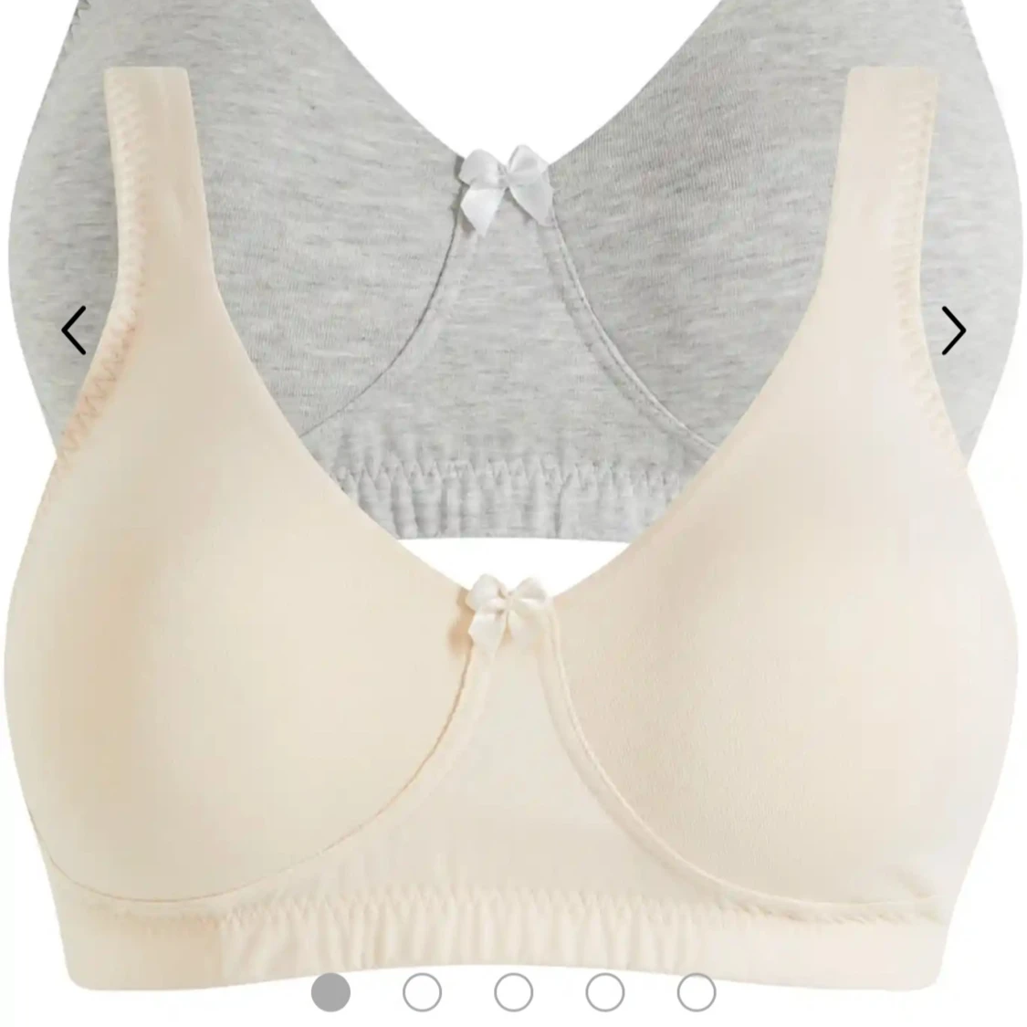 3-pack mjuka bh-toppar med rosett - 1