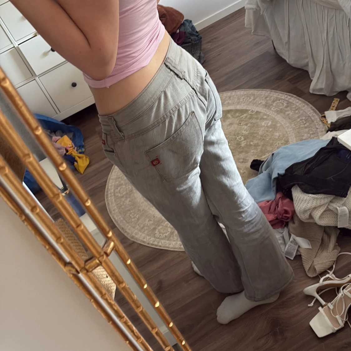 lågmidjade jeans - 1