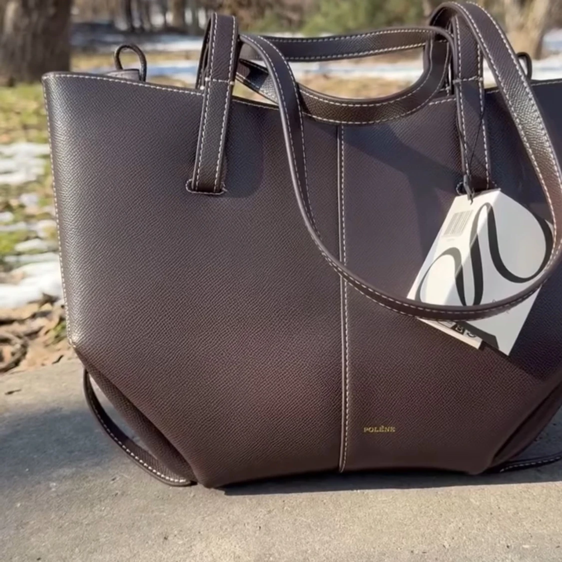 Brun  LIKLANDE  handväska  Polène ( inte äkta) - 3