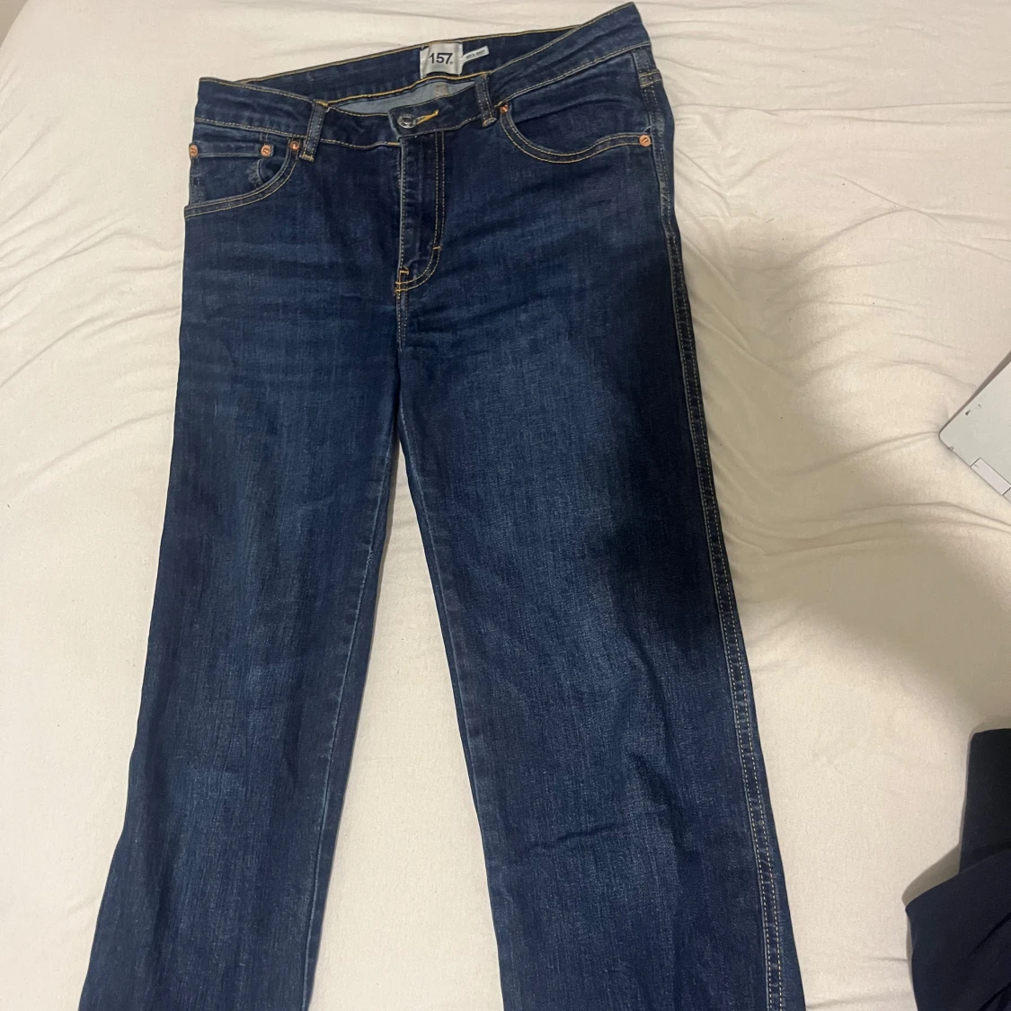 Mörkblå jeans från 157, bootcut - 1