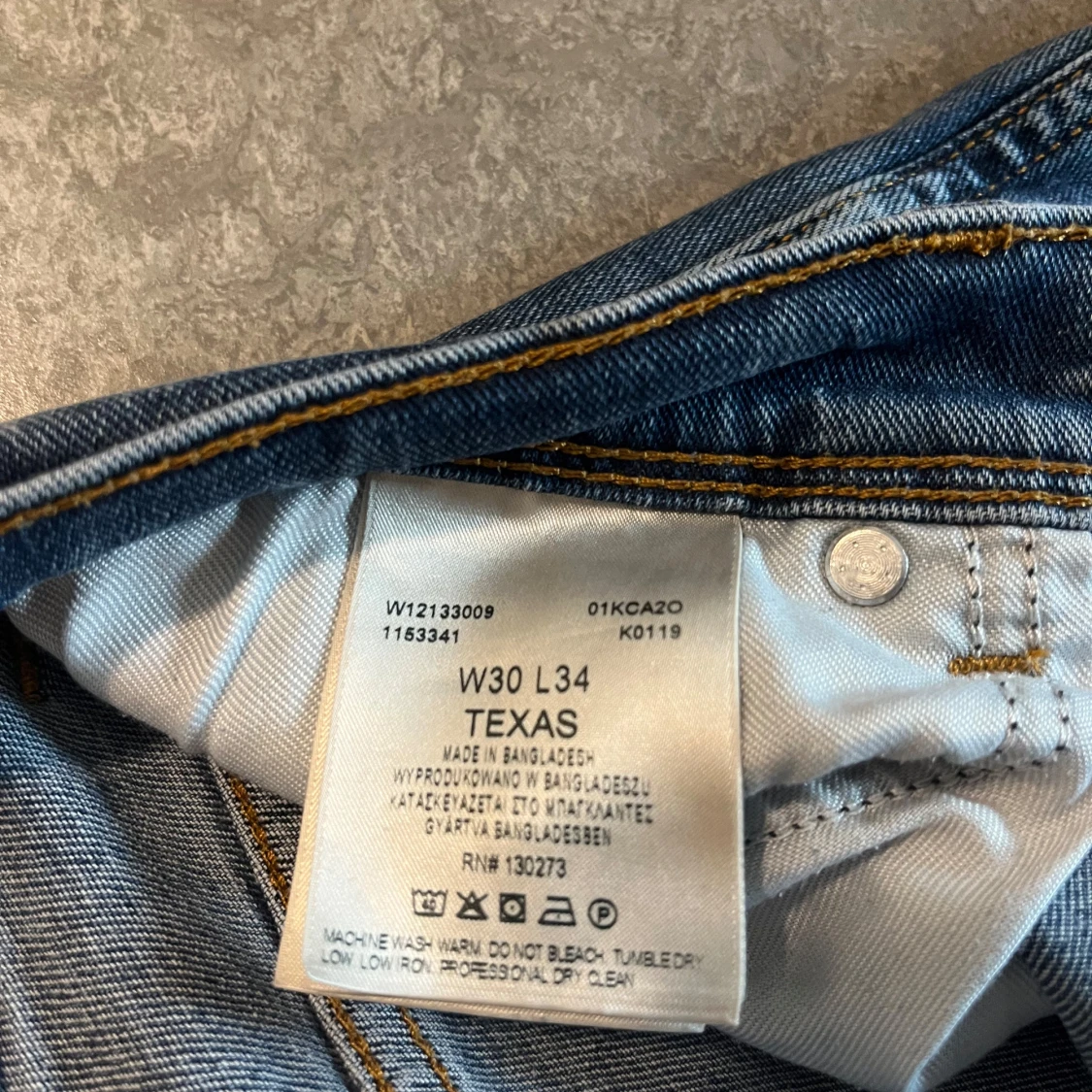 Wrangler raka blå jeans W30 L34 - 4