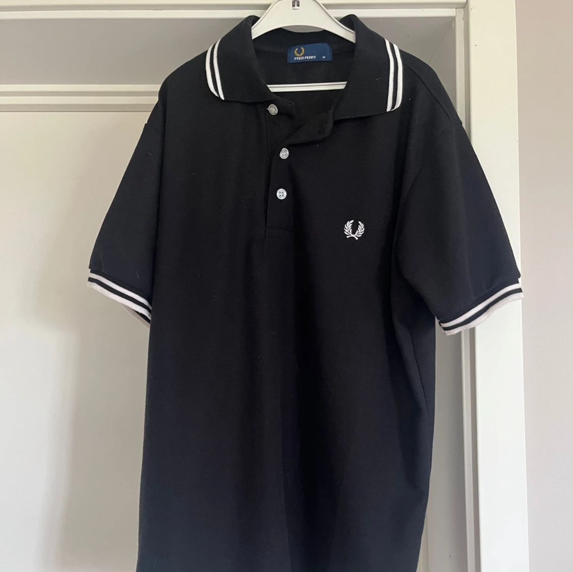 Svart Fred Perry pikétröja M - 2