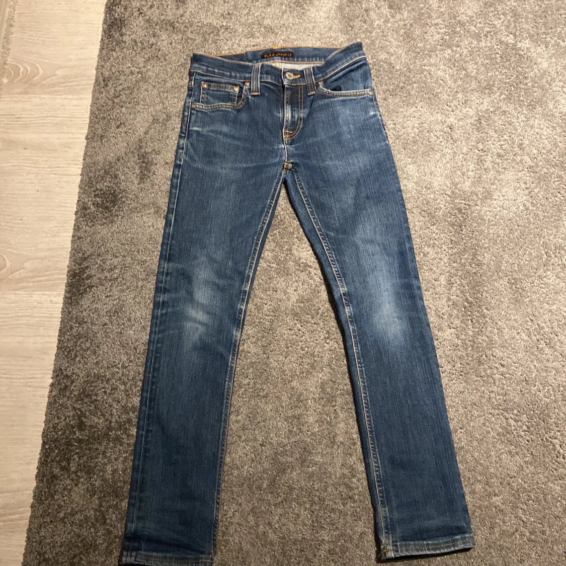 Blå skinny jeans från Nudie Jeans