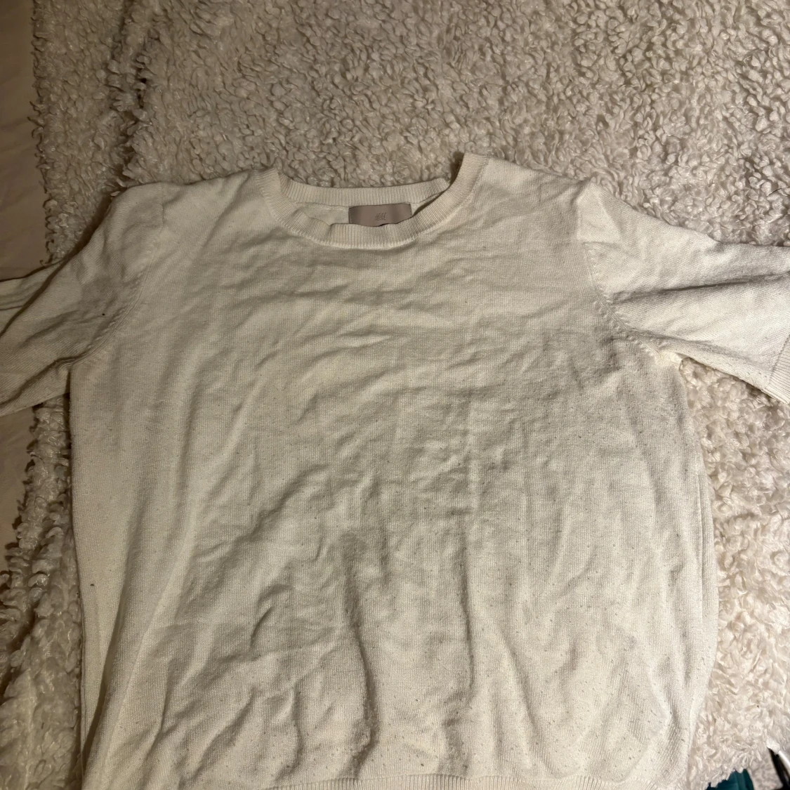 Randig kortärmad tröja i bomull - 1