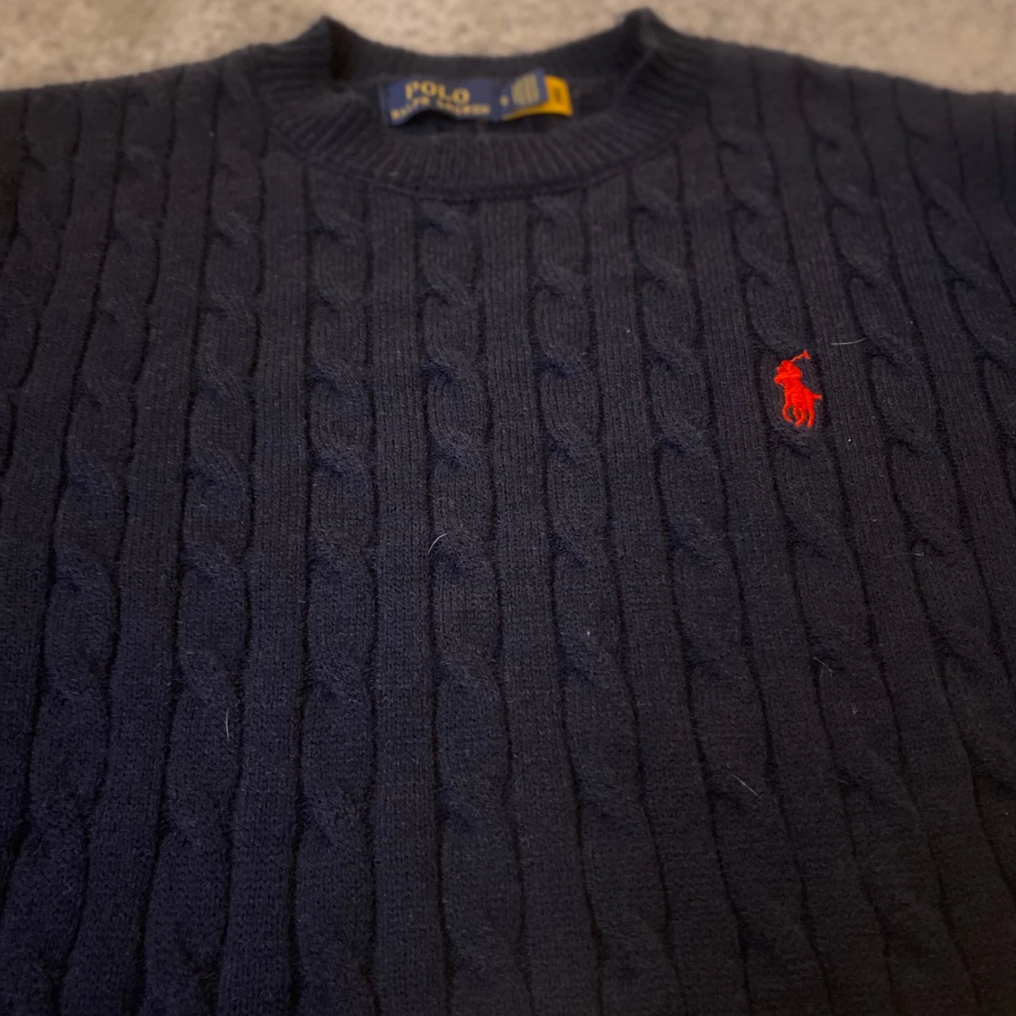Mörkblå stickad tröja från Polo Ralph Lauren - 2