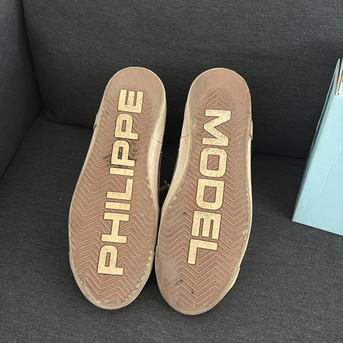 Philippe Model sneakers i mocka och denim - 2