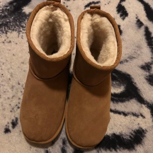 Bruna Uggs  - Säljer dessa bruna Uggs som ej kommit till användning, använts bara en gång! De är sprayade. Original pris 500kr, kommer i original förpackning 💕
