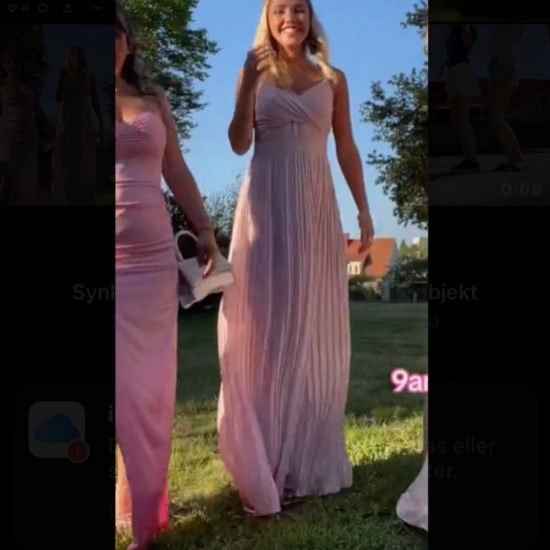 Ljusrosa bal klänning - 2