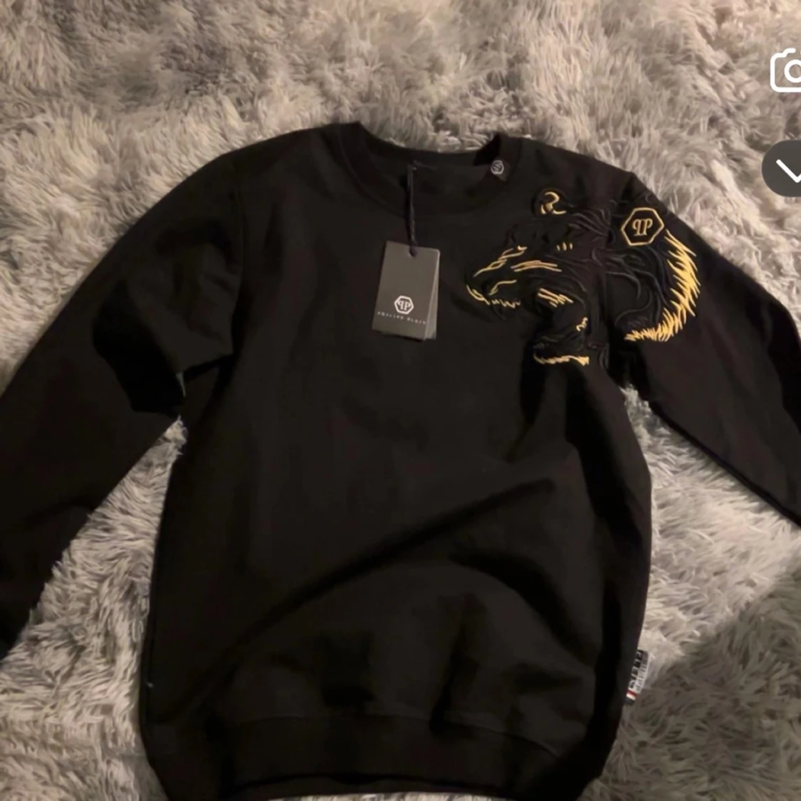 Svart tröja med lejonbroderi från Philipp Plein - 1