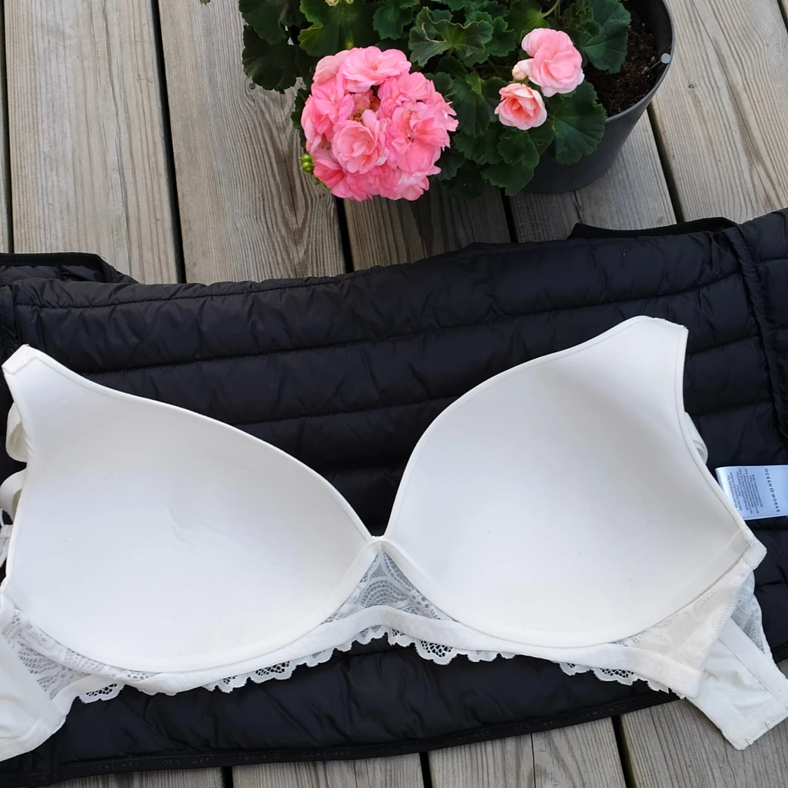Vit spetsdetaljerad bh 90E ECO - 2